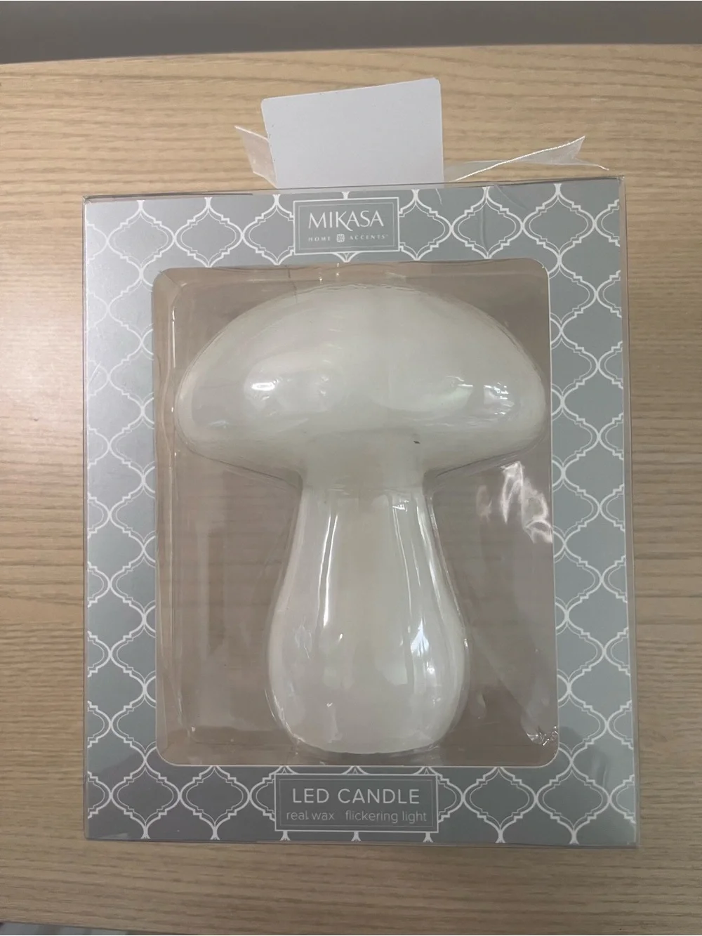 Mikasa Mushroom LED Flameless Candle Figurine Flickering Light NIB